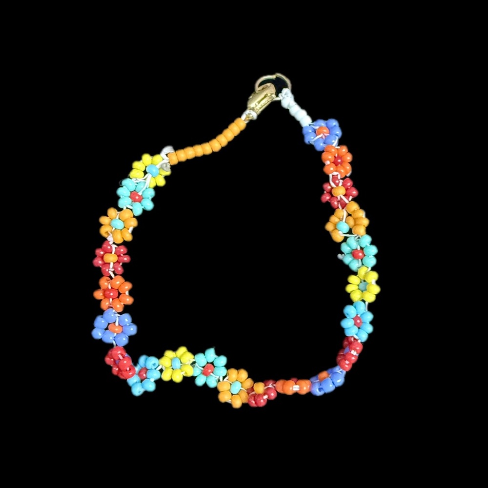 Colorful Floral Beaded Kids Bracelet